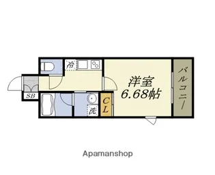 WOB西九条【6階】の間取り