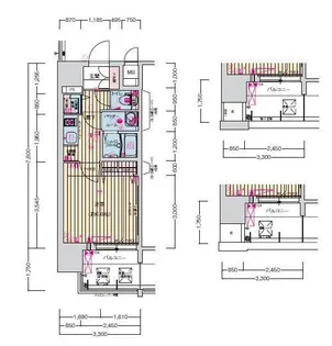 プレサンス京町堀ノース【0901号室】の間取り