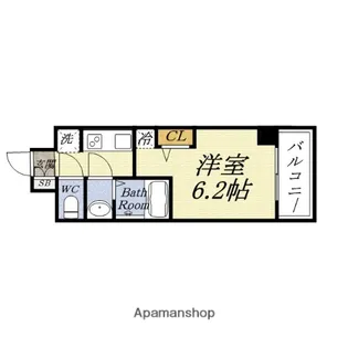 エステムコートディアシティWEST【15階】の間取り
