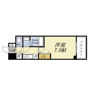 ジアコスモ大阪ベイシティ【3階】の間取り