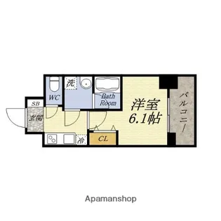 ブランTAT弁天町【7階】の間取り