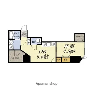 ブランTAT弁天町【7階】の間取り