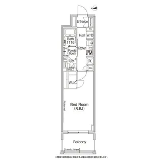 コンフォリア北堀江一丁目【0605号室】の間取り