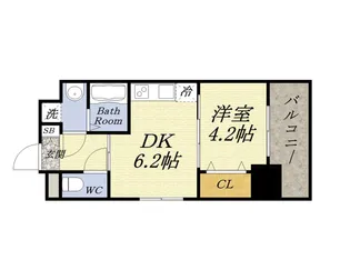 レオンヴァリエ大阪ベイシティ【2階】の間取り
