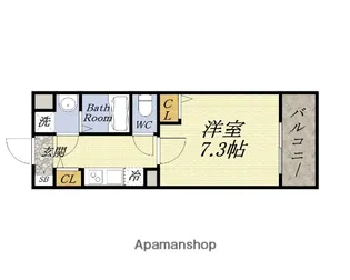 レオンヴァリエ大阪ベイシティ【6階】の間取り