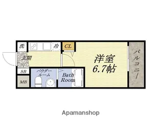 エグゼ大阪ドーム【9階】の間取り