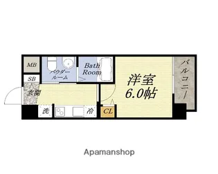 エグゼ弁天町【9階】の間取り