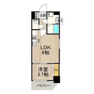 フロンティアタワー九条I【901号室】の間取り