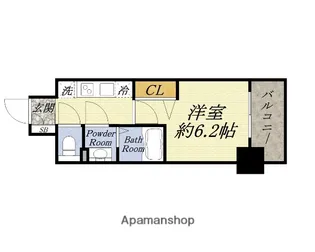 プレサンスOSAKA DOMECITYビーツ【5階】の間取り