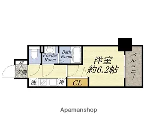 プレサンスOSAKA DOMECITYビーツ【4階】の間取り