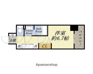 プレサンスOSAKA DOMECITYビーツ【0505号室】の間取り