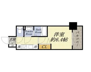 プレサンスOSAKA DOMECITYビーツ【0508号室】の間取り