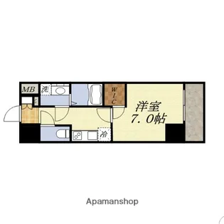 エスプレイス大阪ガルフレジデンス【8階】の間取り