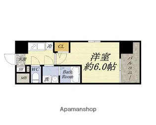 エスリード弁天町ポートヴィラ【9階】の間取り