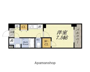 フォーリアライズ大阪ウエストベイ【4階】の間取り