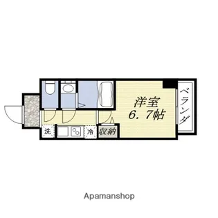 グランパシフィック弁天町【7階】の間取り