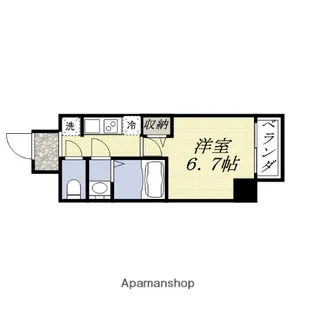 グランパシフィック弁天町【1階】の間取り