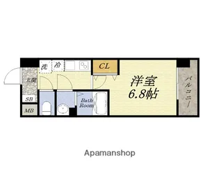 フォーリアライズ弁天町クロス【12階】の間取り