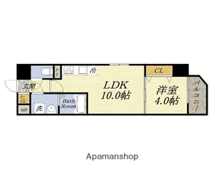 プライムステージ弁天町【5階】の間取り