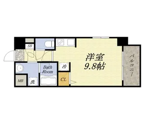 エグゼ大阪ドームⅡ【6階】の間取り