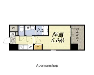 エスリード弁天町グランツ【4階】の間取り