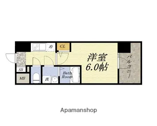 エスリード弁天町グランツ【7階】の間取り