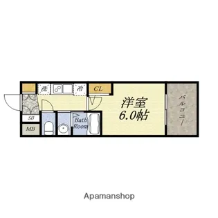 1Kの間取り画像