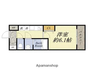 VITA弁天町【6階】の間取り