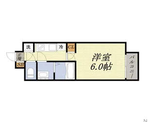 レジュールアッシュアーバンフロー【9階】の間取り