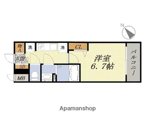 アドバンス大阪ベイココナ【10階】の間取り