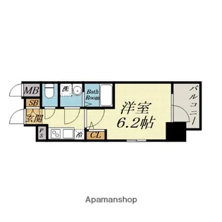 エスリード弁天町クレール【7階】の間取り