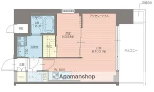 プレジオ弁天町ASIAN【9階】の間取り