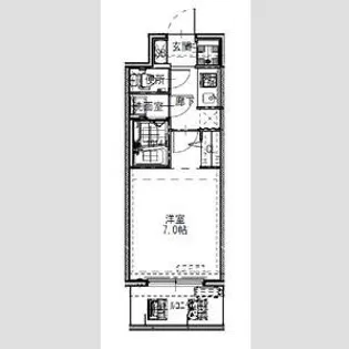 S-RESIDENCEドーム前千代崎【6階】の間取り
