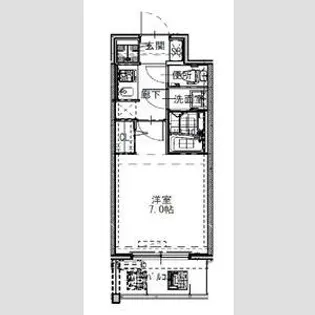 S-RESIDENCEドーム前千代崎【8階】の間取り