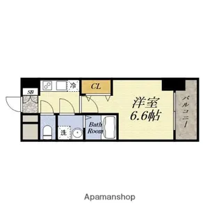 大阪府大阪市港区市岡元町1丁目【マンション】の間取り