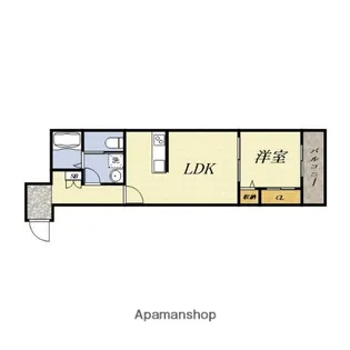 ソリティア弁天町【1階】の間取り