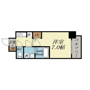 SーRESIDENCEドーム前千代崎【13階】の間取り