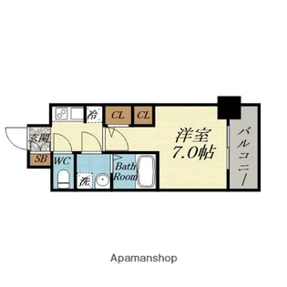 SーRESIDENCEドーム前千代崎【10階】の間取り