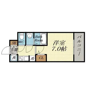 SーRESIDENCEドーム前千代崎【11階】の間取り