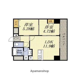 レジデンス朝潮橋【8階】の間取り