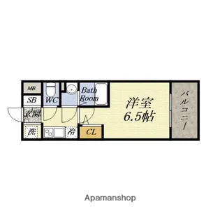 エスリード弁天町桜通レジデンス【8階】の間取り