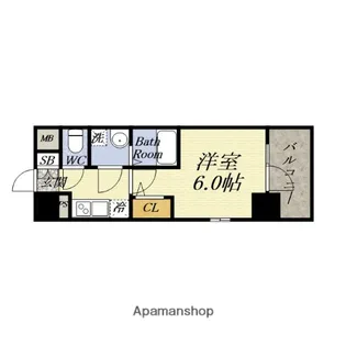 エスリード弁天町桜通レジデンス【7階】の間取り