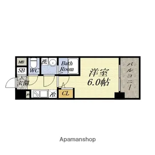 エスリード弁天町桜通レジデンス【9階】の間取り