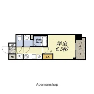 クリスタルグランツBAYフロンティア【6階】の間取り