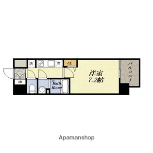 ソルテラスOSAKA弁天町クレアスト【9階】の間取り