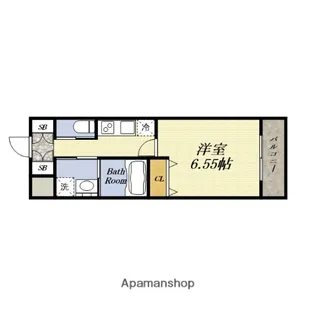 クローバー・グランツ弁天町【10階】の間取り