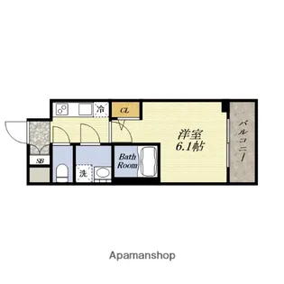 1Kの間取り画像