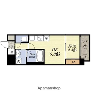 セレニテ南堀江エクラ【11階】の間取り