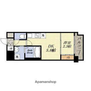 セレニテ南堀江エクラ【11階】の間取り