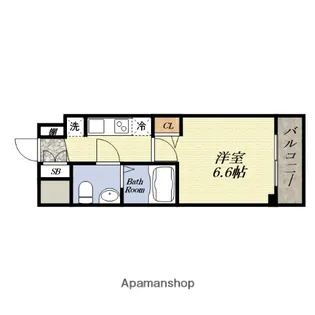 エグゼ大阪CITYアインツ【8階】の間取り